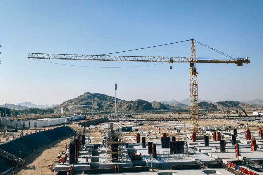 Construction of a Commercial Building in Mecca, Saudi Arabia. Construction of a Commercial Building in Mecca, Saudi Arabia.